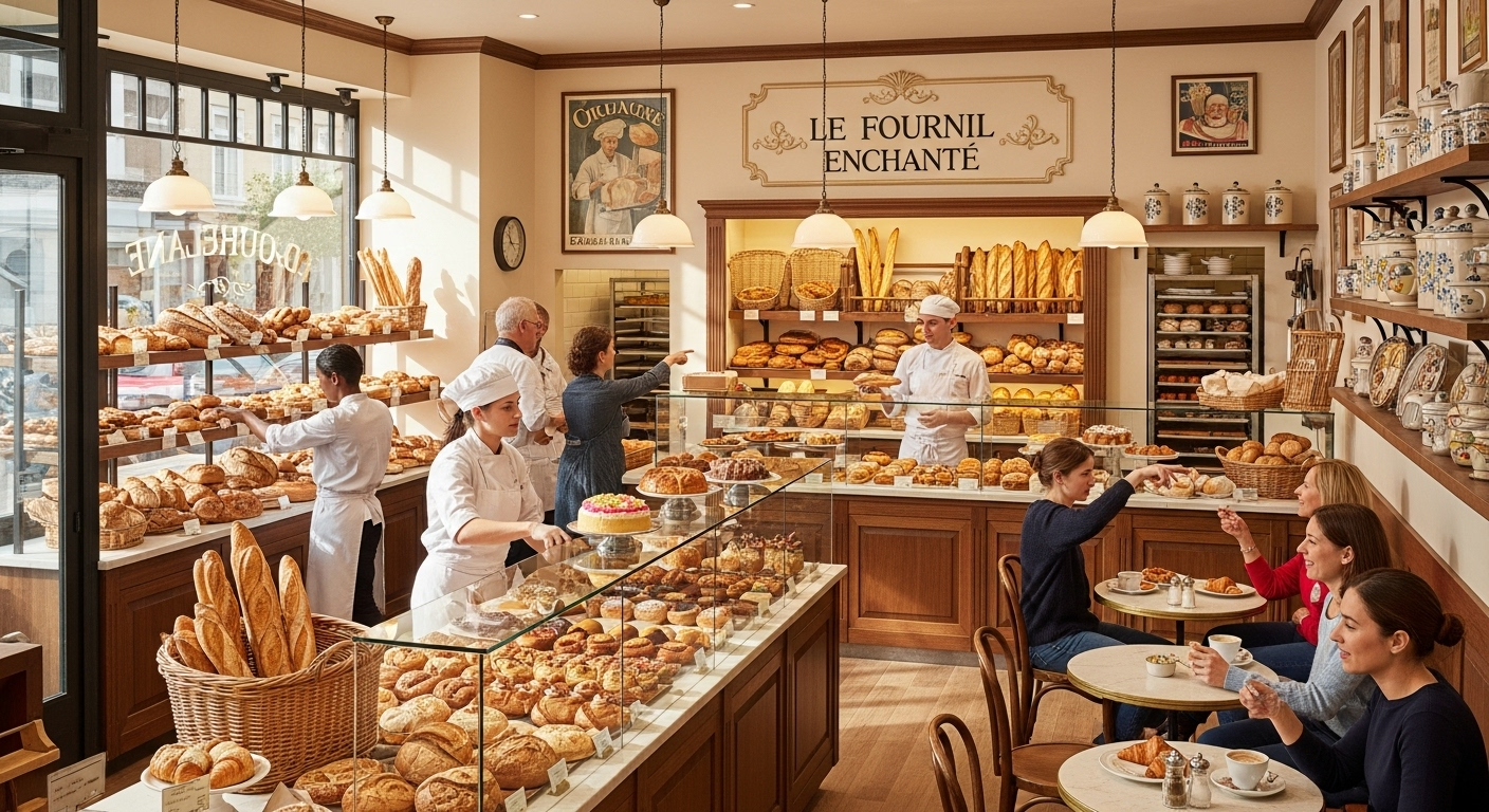 Intérieur de la boulangerie Au Fournil Enchanté